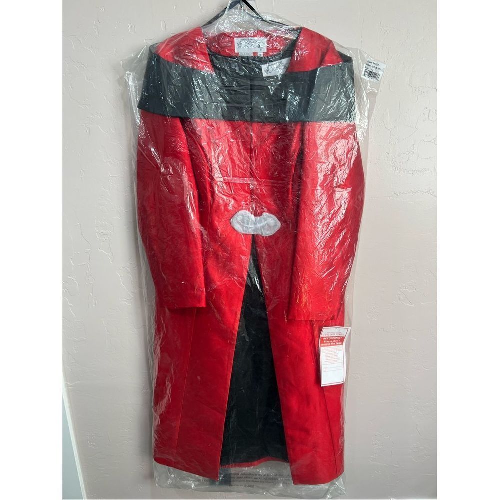 Elegant Red and Black Women's Blazer
